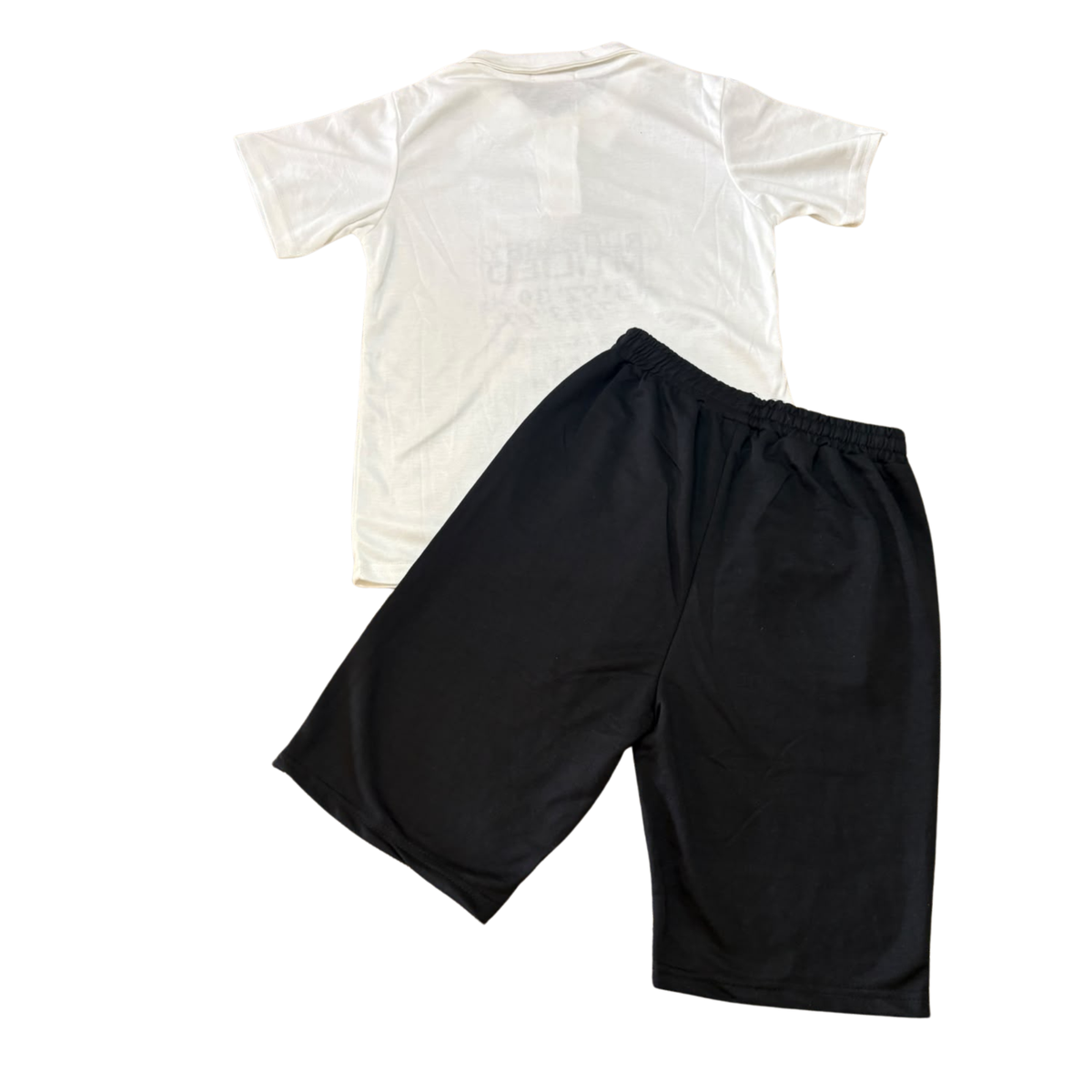 Boys’ H&F White Polo T-Shirt & Black Shorts Set – Size XL – Age 10–12 Years