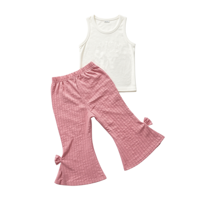 Girls’ Birthday Girl Outfit Set – White & Pink – Size 90 – Age 1–2 Years