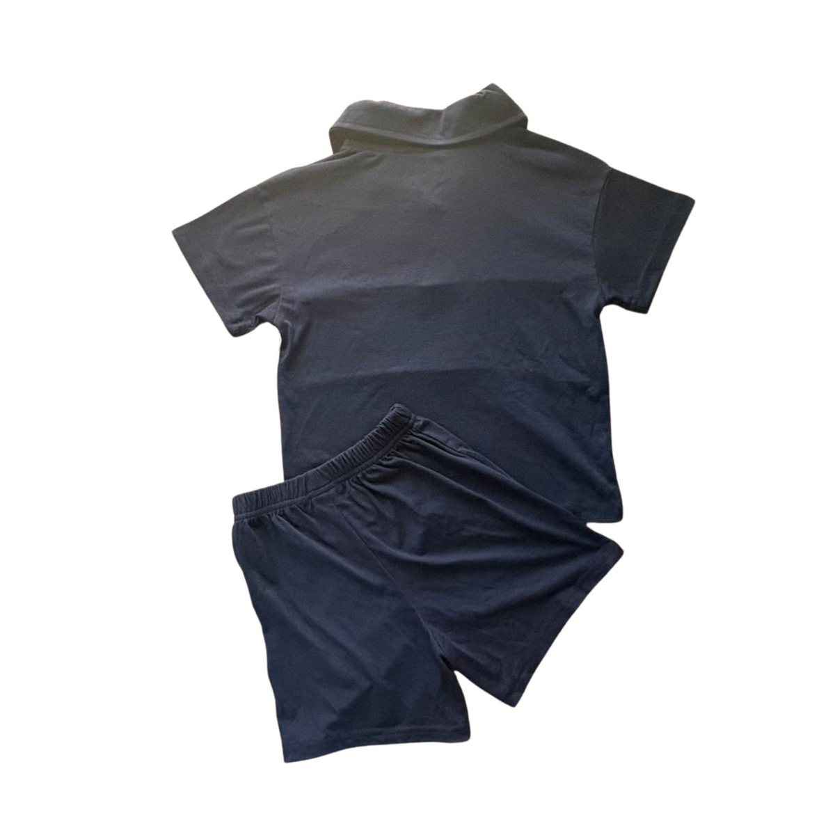 Boys’ Navy Color Block Polo T-Shirt & Shorts Set – Age 2–3 Years