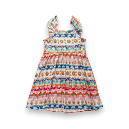 Colorful Printed Summer Dress – Ages 5–6 Years