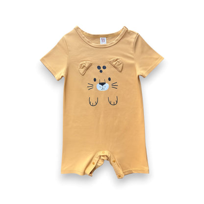 Cozy Cub Kids’ Beige Short-Sleeve Romper – Ages 2–3 Years
