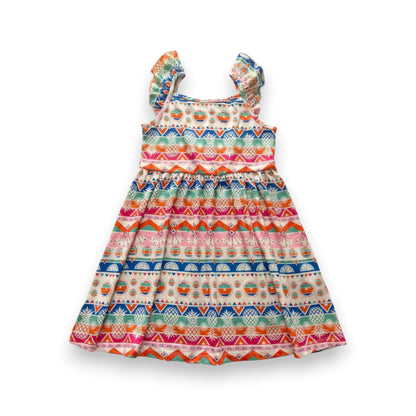 Colorful Printed Summer Dress – Ages 5–6 Years