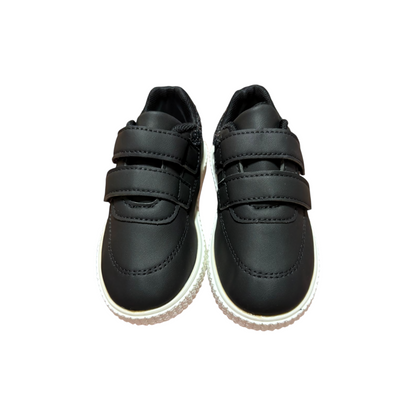 Girls’ Black Velcro Strap Sneakers – Size 25 – 17 cm Foot Length – Comfortable & Durable